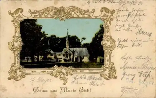 Passepartout Ak lanegg Oberbayern, Wallfahrtskirche Maria Eich