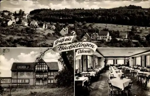 Ak Buchklingen Birkenau im Odenwald, Gesamtansicht, Gasthaus Grüner Baum