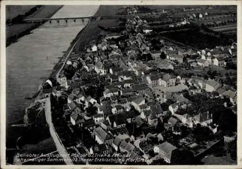 Ak Pfalzel Trier an der Mosel, Gesamtansicht, Fliegeraufnahme