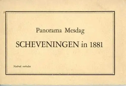 1 Ak im Umschlag, Panorama Mesdag Scheveningen in 1881, Den Haag Südholland