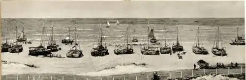 1 Ak im Umschlag, Panorama Mesdag Scheveningen in 1881, Den Haag Südholland