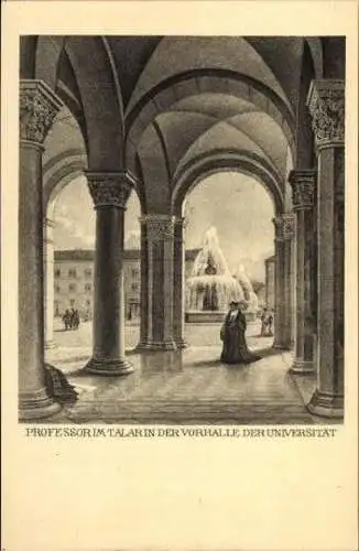 12 AK im Umschlag  ALMA MUTTER MONACENSIS, Universität München 1926, vor 100 Jahren in Bildern