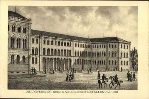 12 AK im Umschlag  ALMA MUTTER MONACENSIS, Universität München 1926, vor 100 Jahren in Bildern