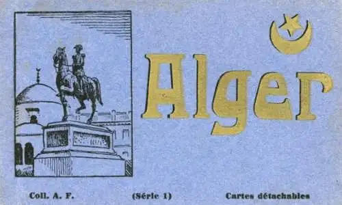 Album mit 15 abnehmbare AK von Alger ,  Coll. A. F.  (Serie 1)  Algier Alger Algerien