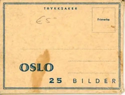 25 Bilder (9x6cm) im Umschlag Oslo Norwegen