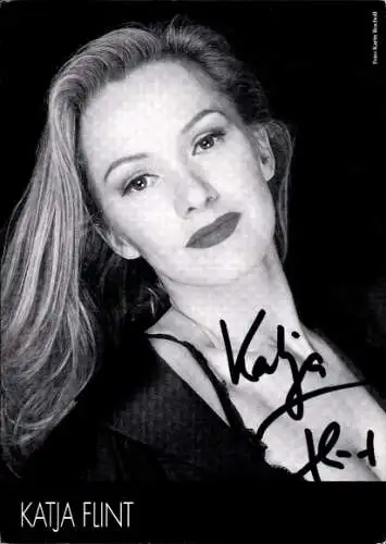 Ak Schauspielerin Katja Flint, Portrait, Autogramm