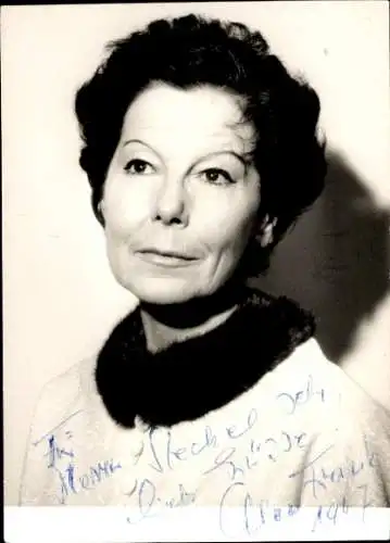 Ak Schauspielerin Ellen Frank, Portrait, Autogramm