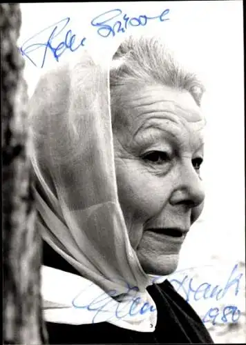 Ak Schauspielerin Ellen Frank, Portrait, Autogramm