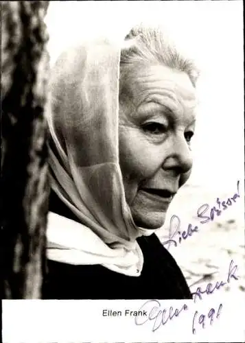 Ak Schauspielerin Ellen Frank, Portrait, Autogramm