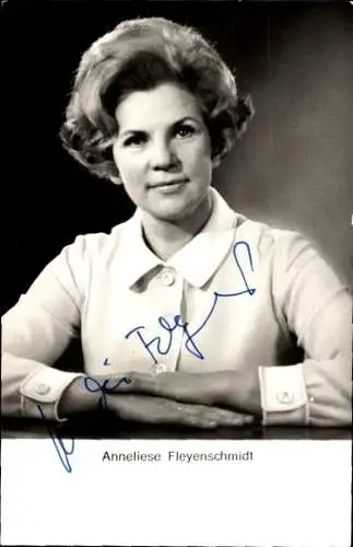 Ak Schauspielerin Anneliese Fleyenschmidt, Portrait, Autogramm