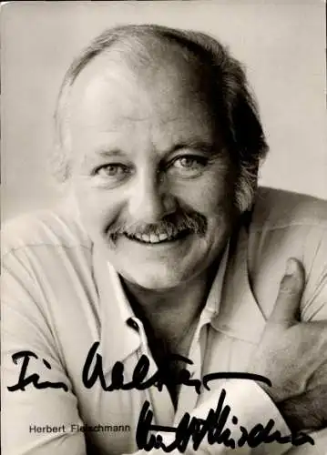 Ak Schauspieler Herbert Fleischmann, Portrait, Autogramm