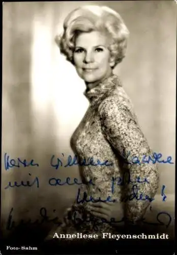 Ak Schauspielerin Anneliese Fleyenschmidt, Portrait, Autogramm