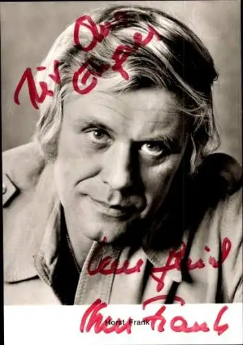 Ak Schauspieler Horst Frank, Portrait, Autogramm