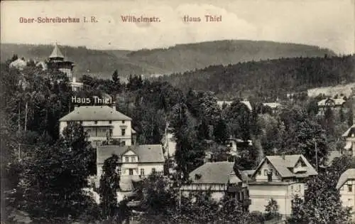 Ak Szklarska Poręba Ober-Schreiberhau Riesengebirge Schlesien, Wilhelmstraße, Haus Thiel