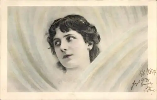 Jugendstil Ak Junge Frau, Portrait