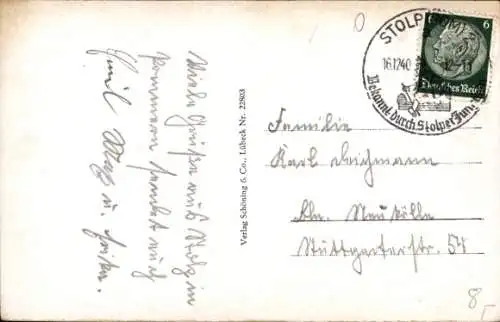 Ak Słupsk Stolp Pommern, Ortschaft mit Stephanplatz, Rathaus