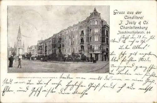 Ak Berlin Charlottenburg, Konditorei J. Josty & Co., Joachimsthalerstraße 4