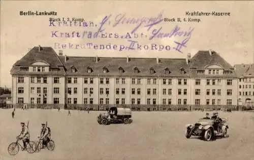 Ak Berlin Steglitz Lankwitz, Kraftfahrer Kaserne, Block I, II, 2. Komp., 4. Komp.