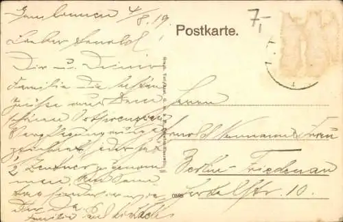 Ak Gussew Gumbinnen Ostpreußen, Partie bei der Regierung