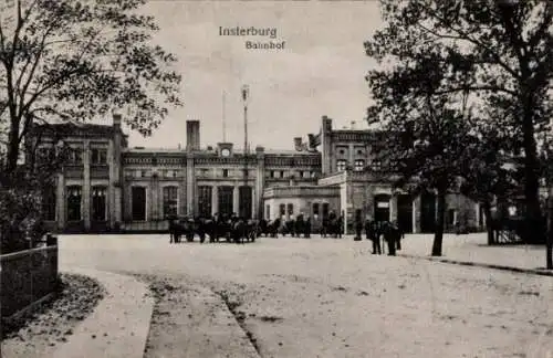 Ak Tschernjachowsk Insterburg Ostpreußen, Bahnhof