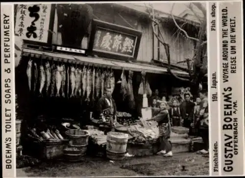 Foto Japan, Fischladen, Gustav Boehm's Toilet Soaps