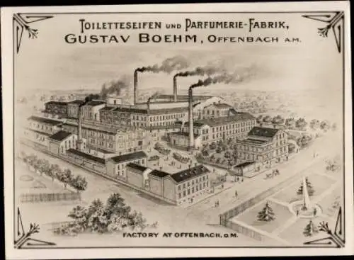 Foto Offenbach am Main Hessen, Toiletteseifen und Parfumerie Fabrik Gustav Boehm