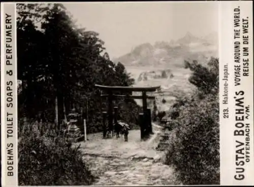 Foto Hakone Japan, Landschaft, Tor, Reklame Gustav Boehm's Toilet Soaps