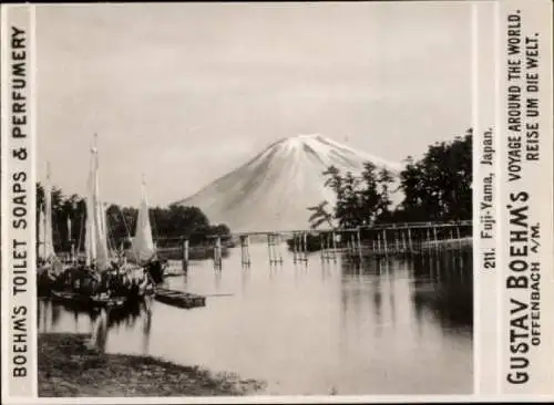 Foto Japan, Fuji-Yama, Reklame Gustav Boehm's Toilet Soaps