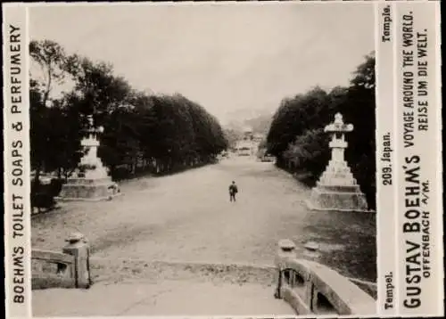 Foto Japan, Tempel, Reklame Gustav Boehm's Toilet Soaps