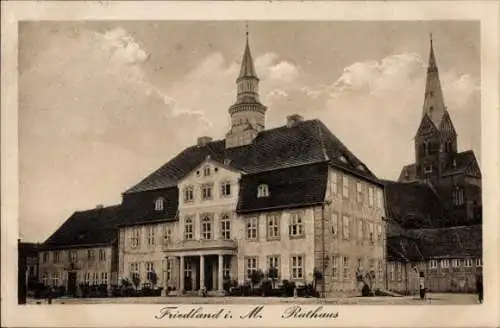 Ak Friedland in Mecklenburg, Rathaus