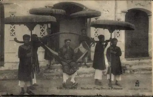 Ak Tonkin Vietnam, Mandarin en Palanquin, Tong-Doc