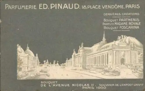 Ak Paris I, Parfumerie Ed. Pinaud, Place Vendome