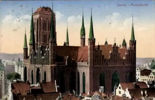 Ak Gdańsk Danzig, Marienkirche