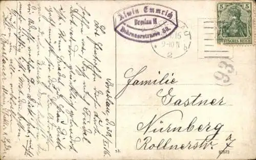 Ak Wrocław Breslau Schlesien, Schweidnitzer Straße, Straßenbahn
