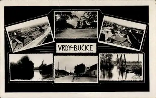 Ak Bučice Butschitz Vrdy Wrdy Mittelböhmen, Panorama, Teilansichten