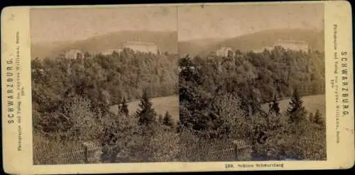 Stereo Foto Schwarzburg in Thüringen, Schloss Schwarzburg