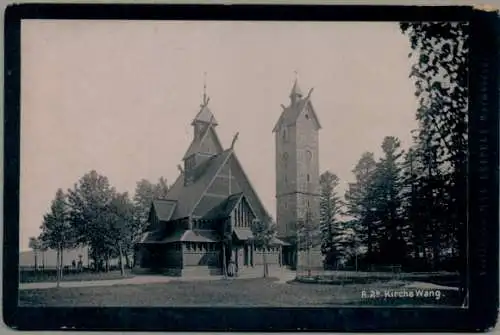 Foto Karpacz Górny Brückenberg Krummhübel Riesengebirge Schlesien, Kirche Wang