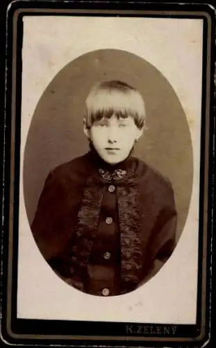 CdV Josefov Josefstadt Jaroměř Jermer Region Königgrätz, Portrait von einem Jungen