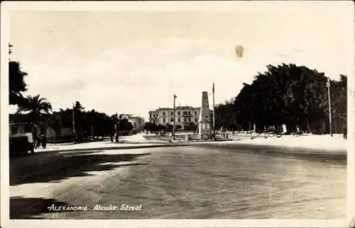 Ak Alexandria Ägypten, Aboukir Straße