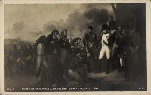 Künstler Ak Napoleon devant Madrid 1808