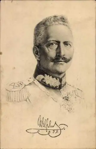 Künstler Ak Kaiser Wilhelm II., Portrait