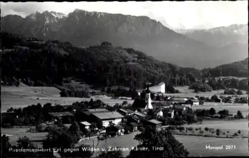 Ak Erl in Tirol, Totale, Blcik gegen Wilden und Zahmen Kaiser