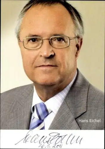 Ak Politiker Hans Eichel, Bundesminister der Finanzen, Autogramm