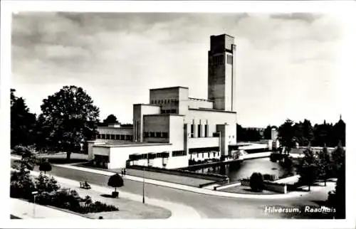 Ak Hilversum Nordholland Niederlande, Rathaus