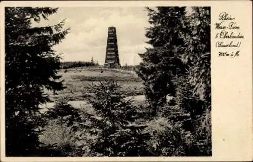 Ak Oberhundem Kirchhundem Sauerland, Rhein-Weser-Turm