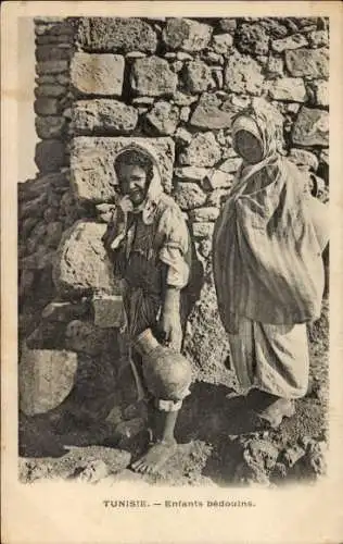 Ak Tunesien, Beduinen, Zwei Kinder, Maghreb