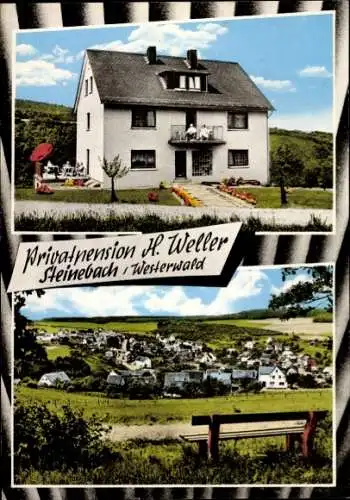 Ak Steinebach im Westerwald, Privatpension Frau Helene Weller, Panorama