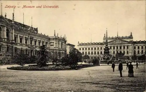 Ak Leipzig in Sachsen, Museum, Universität