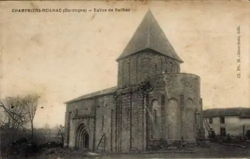 Ak Champniers-Reilhac Dordogne, Kirche