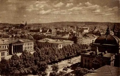 Ak Oslo Norwegen, Universität und Nationaltheater